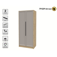 Шкаф распашной Тренд КТ-Ш2 (Дуб золотой ЛДСП/ Луна ЛМДФ) Ш918 В2128 Г547